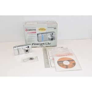 Vintage Kyocera Finecam L4V Digital Camera With Box